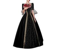 Robes Rococo pour femmes du 18ème siècle - Robe médiévale victorienne pour reine, en dentelle, manches cloches, pour bal, adultes, renaissance, Halloween, costume vintage, pour thé, soirée de promo