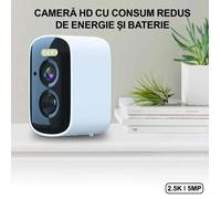 RobiCam R22 - Caméra Wi-Fi sur batterie 5MP charge solaire détection PIR audio bidirectionnel IP66 application iCSee