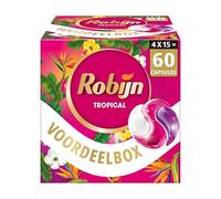 Robijn Collections Color Tropical Capsules de Lavage 3 en 1 spécialement conçues pour le linge coloré et coloré - 15 lavages - Pack économique