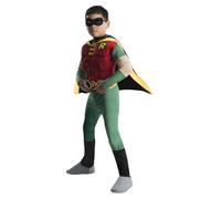 Robin Ado Titan Costume de Luxe Superhéros Livre Jour Déguisement Garçon Enfants