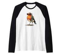 Robin avec Plumes et Lunettes de Soleil Manche Raglan