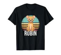 Robin - Beau nom de garçon avec Un Lion Mignon T-Shirt