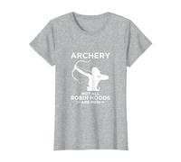 Robin des Bois Chasse à l'arc T-Shirt, Femme, Gris Chiné, L