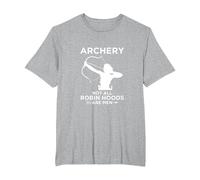 Robin des Bois Chasse à l'arc T-Shirt, Homme Grandes Tailles, Gris Chiné, 5X Tall