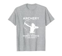 Robin des Bois Chasse à l'arc T-Shirt, Homme, Gris Chiné, 5XL