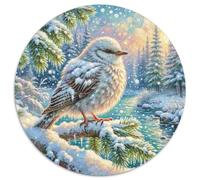 Robin européen 1000 Pièces Casse-tête Oiseau Puzzle Rond pour Adultes Et Enfants Classiques Cadeau Qualité Supérieure 1000pcs (67.5x67.5cm)