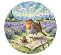 Robin européen 1000 Pièces Puzzle Oiseau Puzzle Circulaire pour Adultes Et Enfants Classiques Cadeau Décompression 1000pcs (67.5x67.5cm)