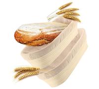 Robin Goods® 2x panier de fermentation avec insert en lin lavable - panier de fermentation en osier naturel - corbeille à pain pour la cuisson du pain (Panier de fermentation ovale - 2 pièces)