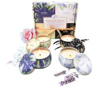 Robin Goods® Lot de 4 bougies parfumées en cire de soja | Coffret cadeau aux senteurs variées pour anniversaire, Saint Valentin et fête des mères