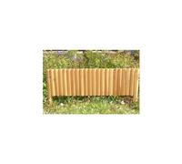 ROBIN HOOD-Bordure rigide 1/2 rondin vertical mélèze huilé 100 x 20 cm