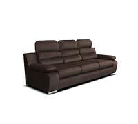 Robin Inspire Canapé 3 Places Salon avec Fonction De Couchage Convertible en Lit Divan 238 x 96 x 95 cm Amber Kronos Marron Foncé