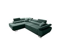 Robin Inspire Canapé d'angle Saturn Premium avec Fonction Couchage, Coffre de lit et Coussins, canapé d'angle Autonome en Forme de L, appuie-têtes réglables et rembourrages