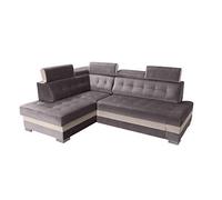 Robin Inspire Paris Canapé d’Angle Convertible 4 Places Gris/Crème Gauche