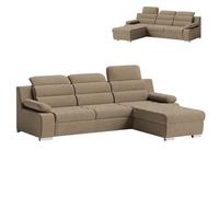 Robin Inspire Pavero Canapé d’Angle Convertible avec Coffre Marron Clair