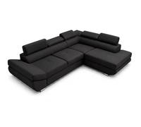 Robin Inspire Saturn Canapé d’Angle Convertible 4 Places 280 cm Droit Noir