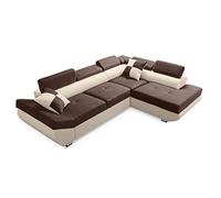 Robin Inspire Saturn Canapé d’Angle Convertible L Droit Chocolat Beige