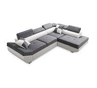 Robin Inspire Saturn Canapé d’Angle Convertible L Droit Gris Blanc