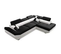 Robin Inspire Saturn Canapé d’Angle Convertible L Droit Noir Blanc