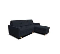 Robin Inspire Simi Canapé d'angle Fonction de Couchage Canapé-lit avec Compartiment de Couchage Coffre de Rangement Droite Aston 18 Noir 240 x 180 x 95 cm