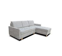 Robin Inspire Simi Canapé d'angle Fonction de Couchage Canapé-lit avec Compartiment de Couchage Coffre de Rangement Droite Aston 14 Fango 240 x 180 x 95 cm