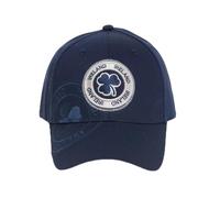 Robin Ruth Casquette de baseball irlandaise en coton bleu marine, coupe réglable avec écusson trèfle brodé, motif celtique, tenue décontractée