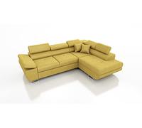 Robin Saturn Premium Kingston Canapé d'angle avec Fonction Couchage, Coffre de lit et Coussins, canapé d'angle Autonome en Forme de L, appuie-têtes réglables et rembourrages