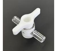 Robinet 2 voies étanche | Plastique PC, finition lisse, ajustement sécurisé sans outil for le laboratoire et l'alimentation
