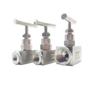 Robinet à Aiguille en Acier Inoxydable Vanne à aiguille filetage NPT haute température et pression, manomètre, vanne, globe en acier inoxydable(1/4")