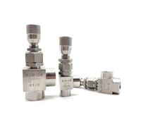 Robinet à Aiguille en Acier Inoxydable Vanne de régulation micrométrique à angle droit en acier inoxydable, filetage femelle 1/4", 3/8", 1/2", vanne pointeau avec échelle(1/2")