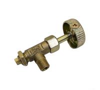Robinet à aiguille en laiton M10 x 1 avec bouton rotatif pour débit de gaz | Facile à utiliser, design à bouton rotatif, débit de gaz rapide, idéal pour la cuisine, le camping, l'extérieur