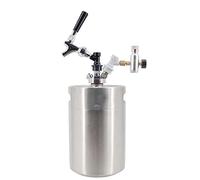 Robinet à bière, équipement de brassage Mini fût bière Growler 5 L for système distribution artisanale à verrouillage bille avec outils régulation versement(Blue)