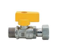 Robinet à bille à gaz droit M 1/2 x 1/2