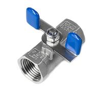 Robinet à bille avec poignée en acier inoxydable 304, filetage femelle 1/4 "-1", dispositif monobloc Durable for l'eau, le gaz et l'huile(3/4Inch)