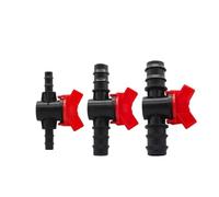 Robinet à bille barbelé pagode en plastique, connecteur de tuyau avec interrupteur d'arrêt droit for l'irrigation du jardin d'aquarium 2 pièces(10mm Valve 2pcs)