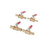 Robinet À Bille D'arrêt En Laiton De 6 Mm, 8 Mm, 10 Mm Et 12 Mm, Avec Embout Cannelé For Tuyau D'eau, D'huile, D'air, De Gaz Et De Carburant(6mm Barb)