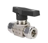 Robinet à bille Double virole en acier inoxydable 304, 1/2 "1/8" 3/8 "1/4", interrupteur, robinet 2 voies, 1 pièces(0.5 Inch)
