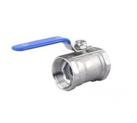 Robinet à bille droit en acier inoxydable SS304, 1/4 "3/8" 3/4 "1" 1-1/4 "1-1/2" 2 ", filetage interne, interrupteur sanitaire(3/4 inch)