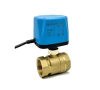 Robinet à bille électrique en laiton à deux fils, 1/2 "3/4" 1 "1-1/4" 2 ", normalement ouvert/normalement fermé, 12V 24V, 1 pièce(3/4,12VDC_NORMAL CLOSED)
