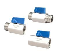 Robinet à bille en acier inoxydable 1/8 1/4 3/8 1/2 3/4 1 pouce, mini-robinet à bille, filetage SS304, 1 pièce(DN6,M-M)