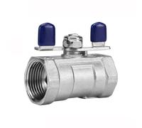 Robinet à bille en acier inoxydable 304, interrupteur d'eau du robinet monobloc avec poignée, tailles filetées femelles 1/4", 3/8", 1/2", 3/4", 1"(DN25)