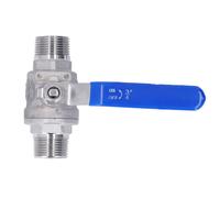Robinet à bille en acier inoxydable 304 NPT 3/4in 2 Male Thread Manual Drive Cut Through Plumbing Fittings