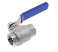 Robinet à bille en deux pièces en acier inoxydable SS 304, filetage femelle 1/4 Quot; 3/8 quot; 3/4 quot; 1 quot; 1-1/4 quot; Robinet à tournant sphérique sanitaire ON-OFF droit 1 pièces(3/8 Inch)