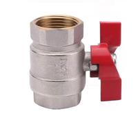 Robinet à bille en laiton de qualité supérieure avec poignée papillon - Connexion femelle à femelle et femelle à mâle 1/2", 3/4", 1"(DN20 Female-Female)