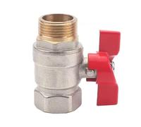 Robinet à bille en laiton de qualité supérieure avec poignée papillon - Connexion femelle à femelle et femelle à mâle 1/2", 3/4", 1"(DN15 Femal-Male)