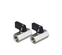 Robinet à bille en laiton fileté noir, Mini mâle à femelle, compresseur d'air, eau, gaz, huile, arrêt 1/8 "1/4" 3/8 "1/2"(DN6,F-F)