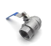 Robinet à bille en laiton, Vanne à boisseau sphérique en acier inoxydable SS304 P, vanne à boisseau sphérique à passage intégral, vanne femelle 1/4" / 1-1/2", vannes à poignée(3")