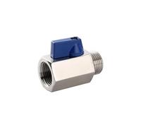 Robinet à bille haute pression 2 voies en acier inoxydable 304, connexion femelle X mâle, robinet à soupape for applications d'eau(1/2in SS304)