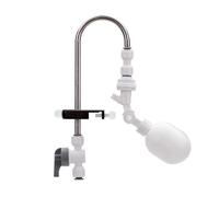 Robinet à bille, kit de vanne à flotteur en alliage d'aluminium | Coude en forme de U avec/sans support, Aquarium hydroponique RO(With Bracket+U-shaped Elbo)