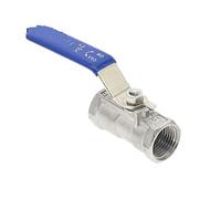 Robinet à bille monobloc en acier inoxydable SS 304, filetage femelle 1/4 Quot; 3/8 quot; 3/4 quot; 1 quot; 1-1/4 quot; Robinet à tournant sphérique sanitaire ON-OFF droit 1 pièces ( Size : 1.25 Inch