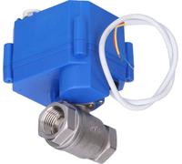 Robinet à bille motorisé, robinet à bille motorisé en acier inoxydable, mini-vanne à bille électrique, robinet à bille motorisé DN15, robinet à bille à passage droit, raccord hydraulique